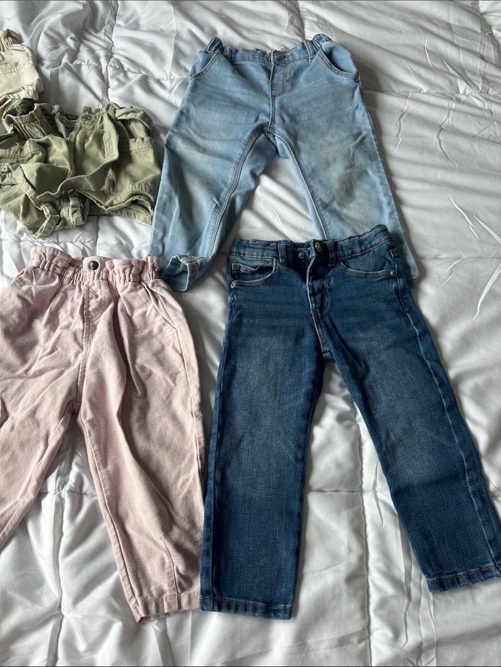 Zara Kids Light and Dark Blue & Pink Denim Mix